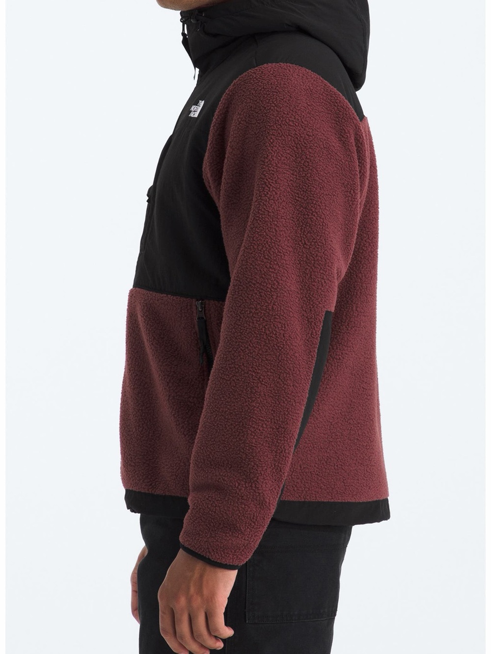The North Face Retro Denali Burgundy Hooded Full Zip Fleece Jacket Men’s XS - Picture 4 of 10